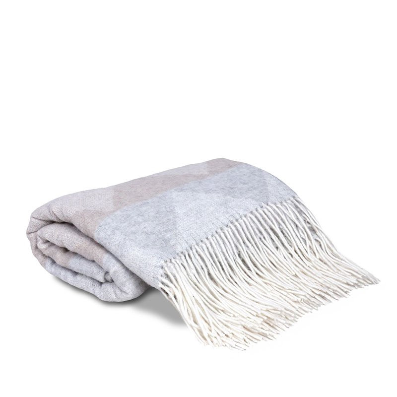 Jolie Cashmere Blend Throw - Greige