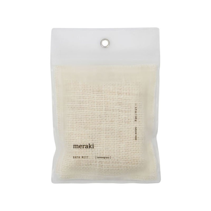 Exfoliating bath glove with soap, Lemongrass