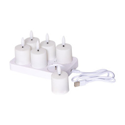 LED Ljus 6-pack Flamme Charge