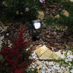 LED Solcellslampa spike svart