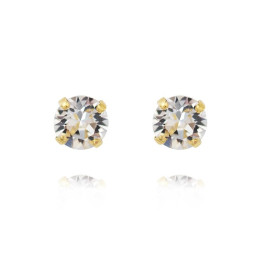 Örhänge Classic Stud Gold Crystal