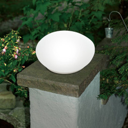 Solar LED Dekorativ Lampe Hvit Stein