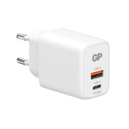Vegglader USB-C + USB-A 20W PD