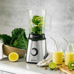 Blender 1,5L 600W Glasskanne Rustfritt stål