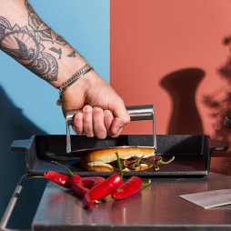 Støpejernsplate Yokama med Smashburger-kit