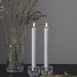 LED Antikklys 2-pakning Flamme Rustic 25 cm