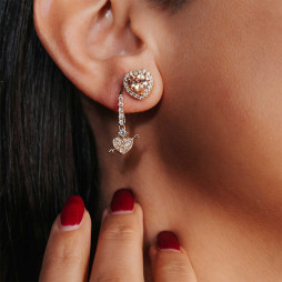 Øredobber Delphine Stud Light Champagne