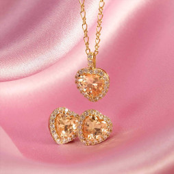 Øredobber Delphine Stud Light Champagne