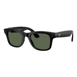 Solglasögon Meta Wayfarer Shiny Black G-15 green