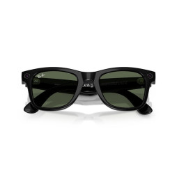 Solglasögon Meta Wayfarer Shiny Black G-15 green