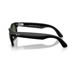 Solglasögon Meta Wayfarer Shiny Black G-15 green