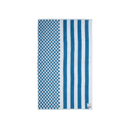 2-pak håndklær Rio 30x50 cm blå/hvit