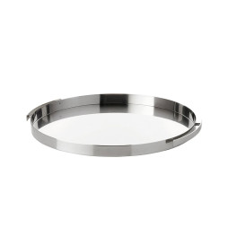 Arne Jacobsen serveringsbricka Ø 33.5 cm steel