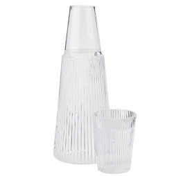Pilastro karaff med dricksglas 1 l. clear