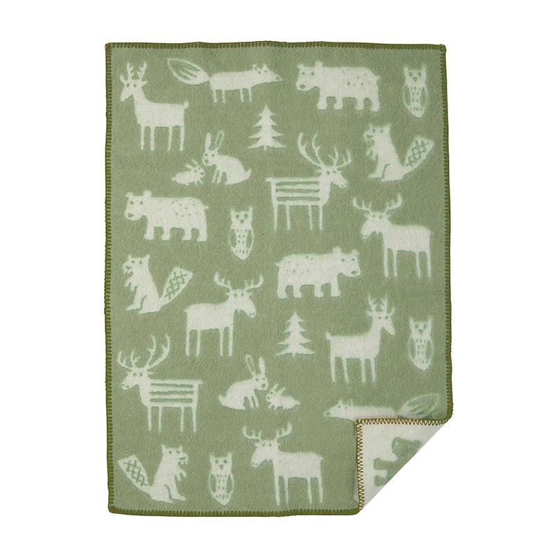 Barnepledd Ull Forest Lime Blossom 65x90 cm