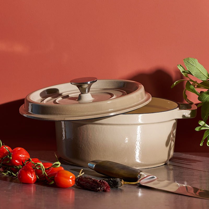 Støpejernsgryte YoKama 4,2L - Greige