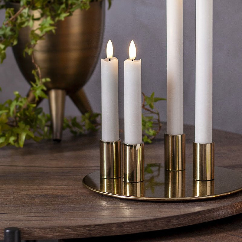 LED Antikklys 2-pakning Flamme Rustic 15 cm 