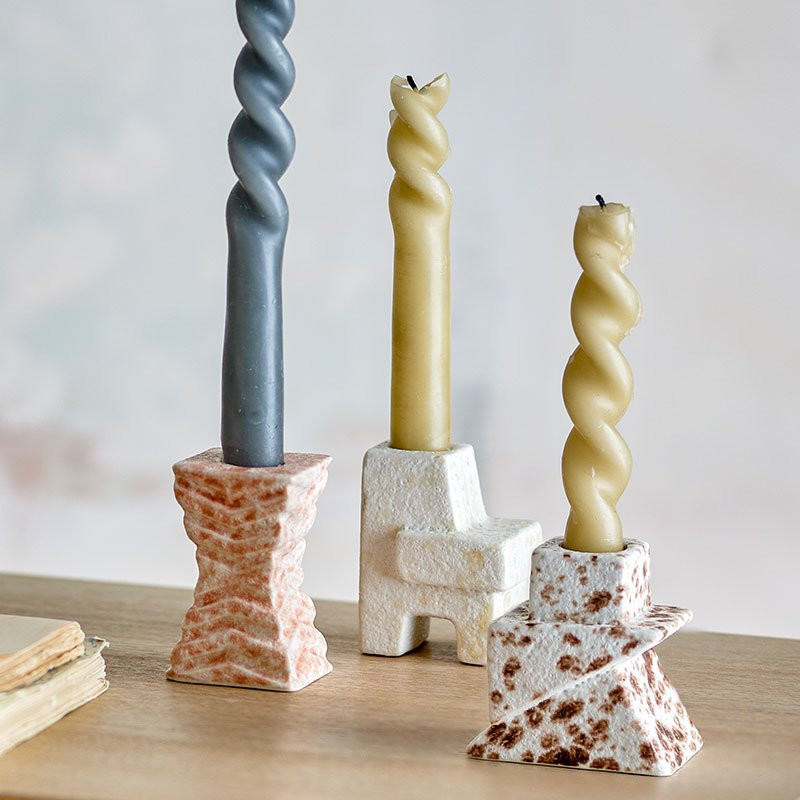 Blanchard Trio Lysestaker i steingods