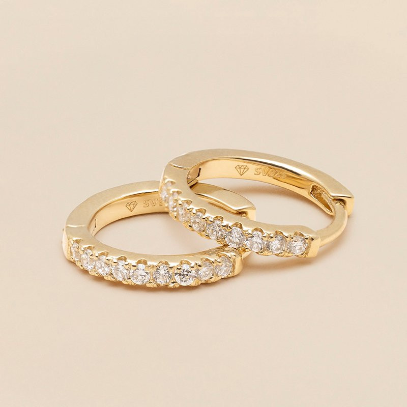 Øreringer Alliance Diamond Hoops