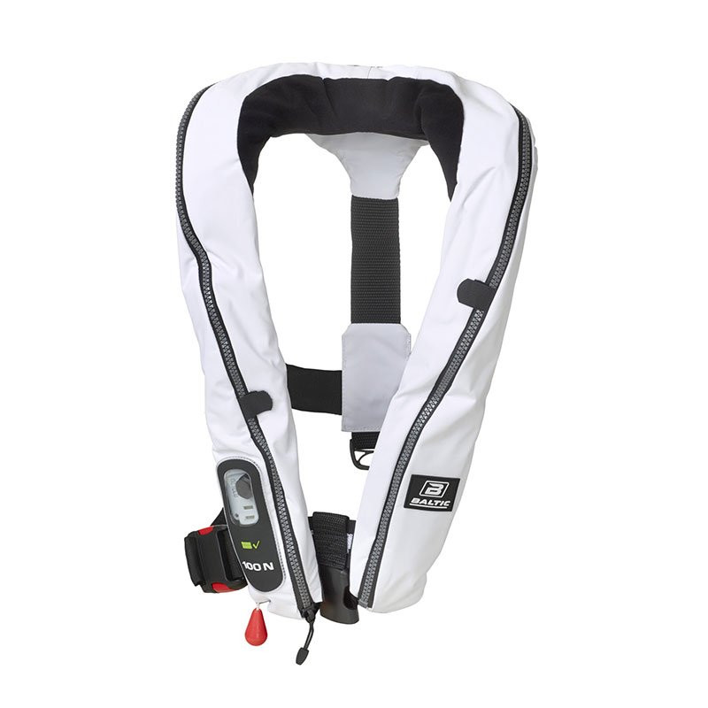 Flytevest Compact 100 Auto 30–110 kg, hvit