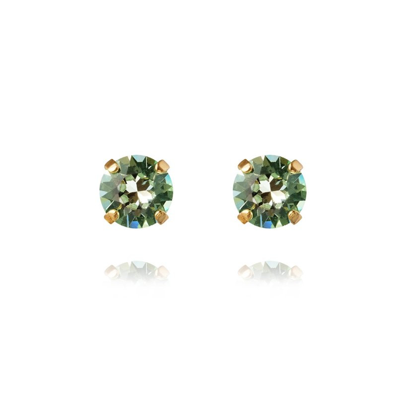 Øredobber Classic Stud Gold Chrysolite
